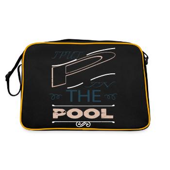 birthday cool cycling funny swimming tshirts humor - Retro Tasche - Schwarz/Gold - Hinten