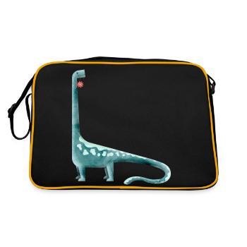 Brachiosaurus - Retro Tasche - Schwarz/Gold - Hinten
