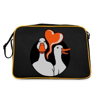 Cœur 2 oies douces - Sac Retro - noir/or - Dos
