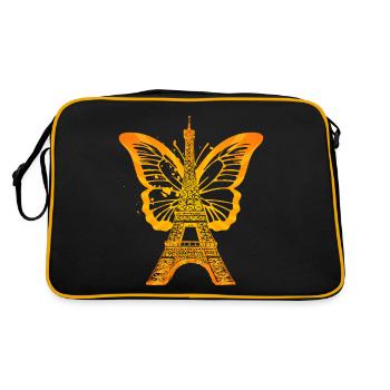 Paris France City Skyline Tour Eiffel Art - Sac Retro - noir/or - Dos