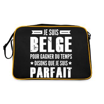 belge parfait / humour belge - Sac Retro - noir/or - Dos