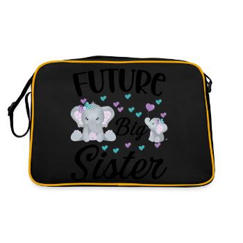 Future big sister pregnancy announcement - Sac Retro - noir/or - Dos