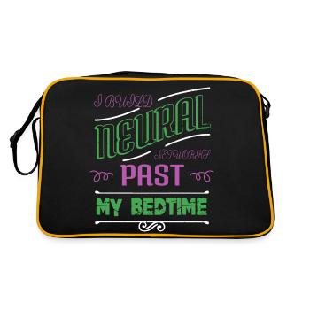 aerospace engineering gift idea cool christmas - Retro Tasche - Schwarz/Gold - Hinten