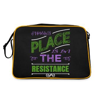 Présentez fille drôle calendrier libéral - Sac Retro - noir/or - Dos