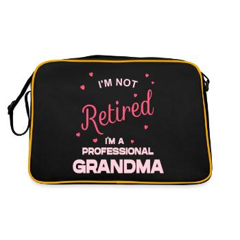 Je ne suis pas à la retraite, je suis une mamie professionnelle - Sac Retro - noir/or - Dos