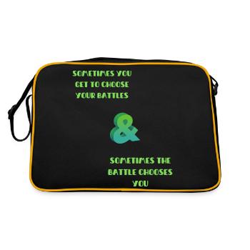 Choose your battles - Retro Bag - black/gold - Back