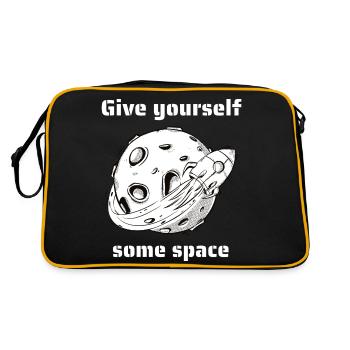Give Yourself Some Space Retro Outer Space Designs - Retro Bag - black/gold - Back