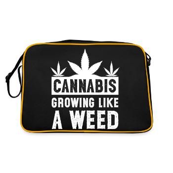 Cannabis Cultiver comme une mauvaise herbe blanche - Sac Retro - noir/or - Dos