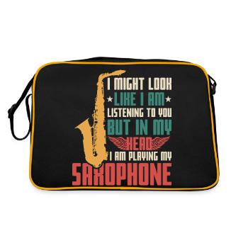 Dicton Saxophone - Sac Retro - noir/or - Dos