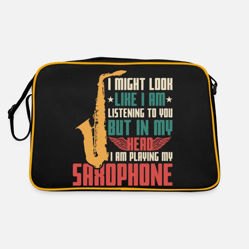 Saxophon Spruch Retro Tasche