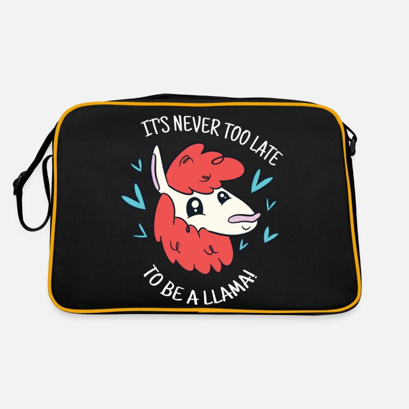 It's Never Too Late To Be A Llama! Cute Funny Retro Tasche