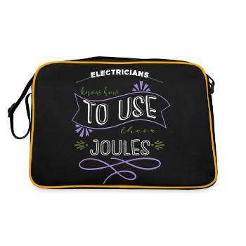 birthday present fun prop electrical engineering - Retro Tasche - Schwarz/Gold - Hinten