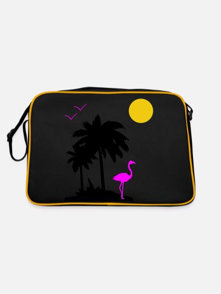 Palm Paradise - Retro Bag - black/gold - Back