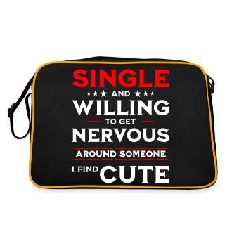 Funny single saying - Retro Bag - black/gold - Back