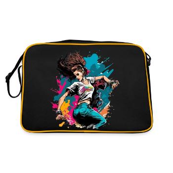 The Hip Hop Dancer - Retro Bag - black/gold - Back