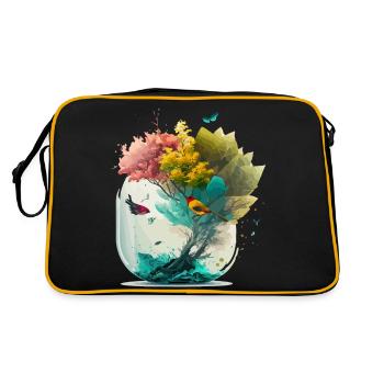 The miniature forest - Retro Bag - black/gold - Back