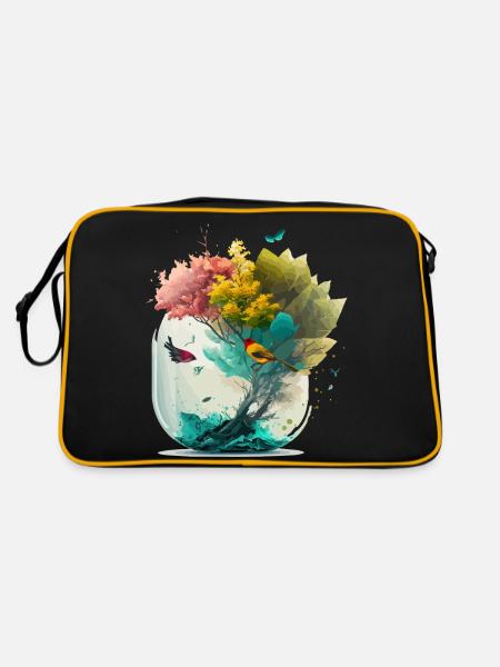 La forêt miniature - Sac Retro - noir/or - Dos