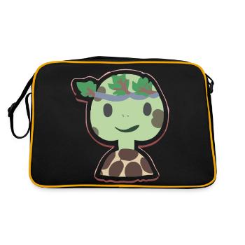 Mimi the turtle - Retro Bag - black/gold - Back