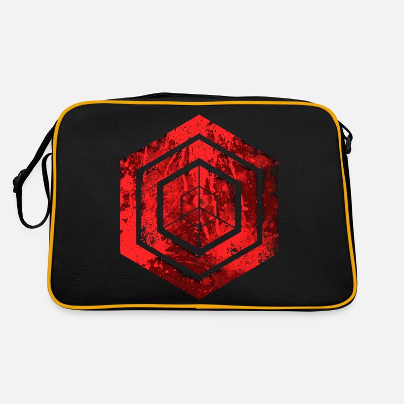 hexagon programming programmer coding geometric Retro Bag