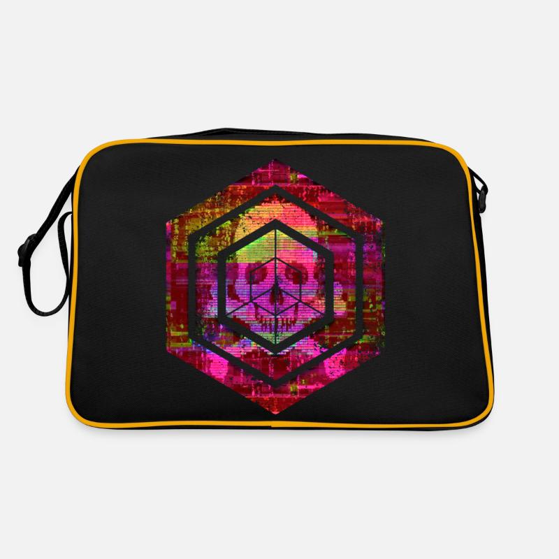 Hexagon-Programmierung Programmierer Codierung geometrisch Retro Tasche