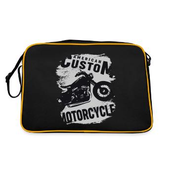 American Custom Motorcycle And Racing - Sac Retro - noir/or - Dos