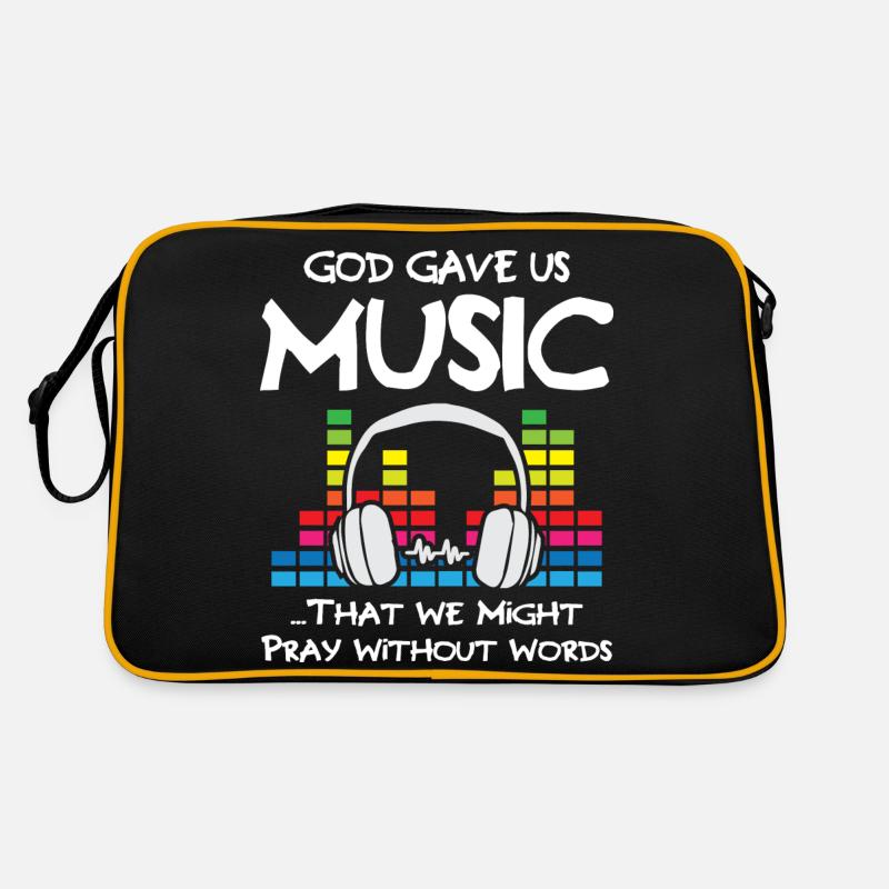 God Gave Us Music Pray Without Words Retro Tasche