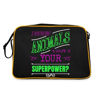 cadeau d’anniversaire cadeau cruauté envers les animaux maltraitance chien - Sac Retro - noir/or - Dos