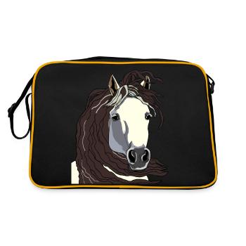 Tête de cheval 05 moule - Sac Retro - noir/or - Dos