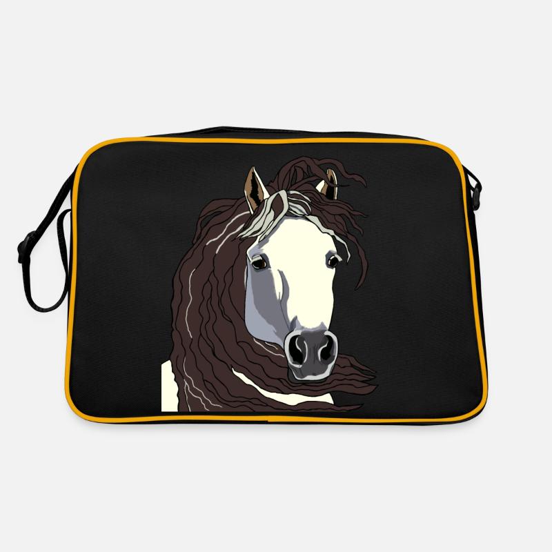 Pferdekopf 05 Schimmel Retro Tasche