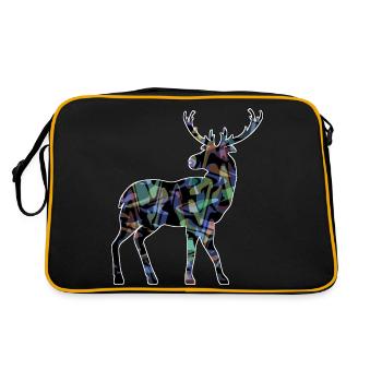 Hirsch - Retro Tasche - Schwarz/Gold - Hinten