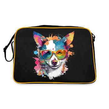 Dingo le chien à lunettes - Sac Retro - noir/or - Dos