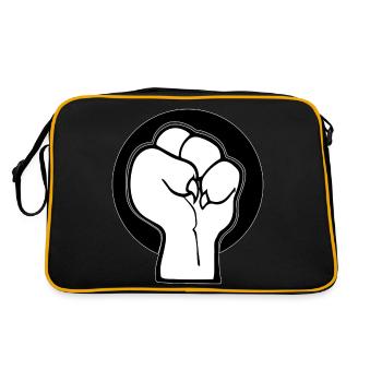 pawer - Retro Tasche - Schwarz/Gold - Hinten