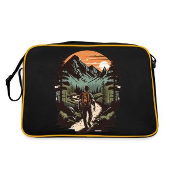 Great design for all passionate hikers - Retro Bag - black/gold - Back