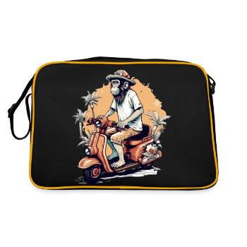 Billy le singe au scooter - Sac Retro - noir/or - Dos