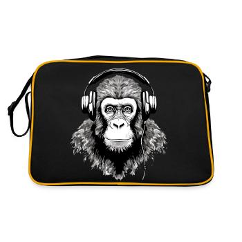 Chita the audiophile monkey - Retro Bag - black/gold - Back
