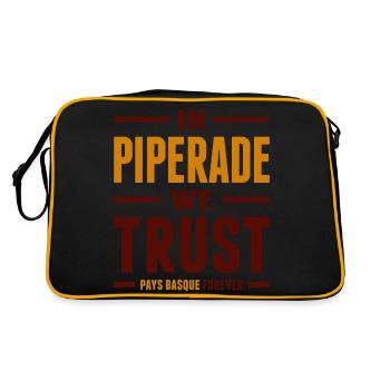 In piperade we trust - Sac Retro - noir/or - Dos