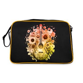 Hippie soul groovy Heure d’été Bonnes vibrations 70s 80s - Sac Retro - noir/or - Dos
