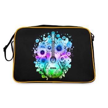 Hippie soul groovy Heure d’été Bonnes vibrations 70s 80s - Sac Retro - noir/or - Dos