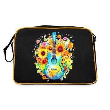 Hippie soul groovy Heure d’été Bonnes vibrations 70s 80s - Sac Retro - noir/or - Dos