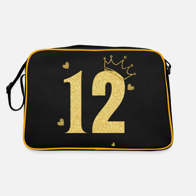 12th anniversary golden crown Retro Bag