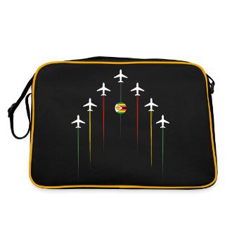 Zimbabwe Lignes aériennes - Sac Retro - noir/or - Dos