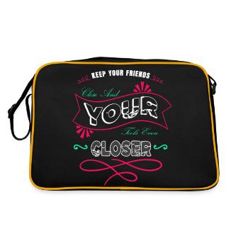 Déclaration d’anniversaire mécanicien de cadeau - Sac Retro - noir/or - Dos