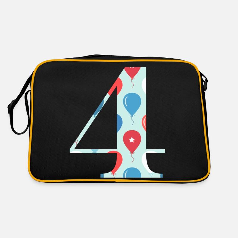 4e anniversaire ballon Sac Retro
