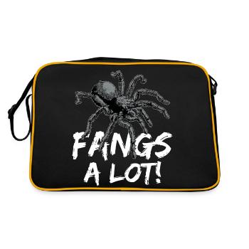 Tarantula Haustier Spinne Tarantulas Spinnen Tiere - Retro Tasche - Schwarz/Gold - Hinten