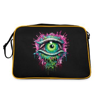 Zombie Eye Apocalypse Halloween Zombie Hunter - Retro Bag - black/gold - Back