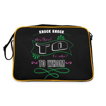 Reading Article Editor Present Idea Jokes Blog - Retro Bag - black/gold - Back