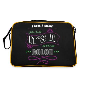 gift gift idea and free wifi encrypt awesome - Retro Tasche - Schwarz/Gold - Hinten