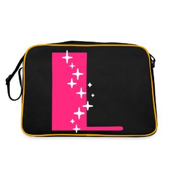 Lettre L Paillettes - Sac Retro - noir/or - Dos