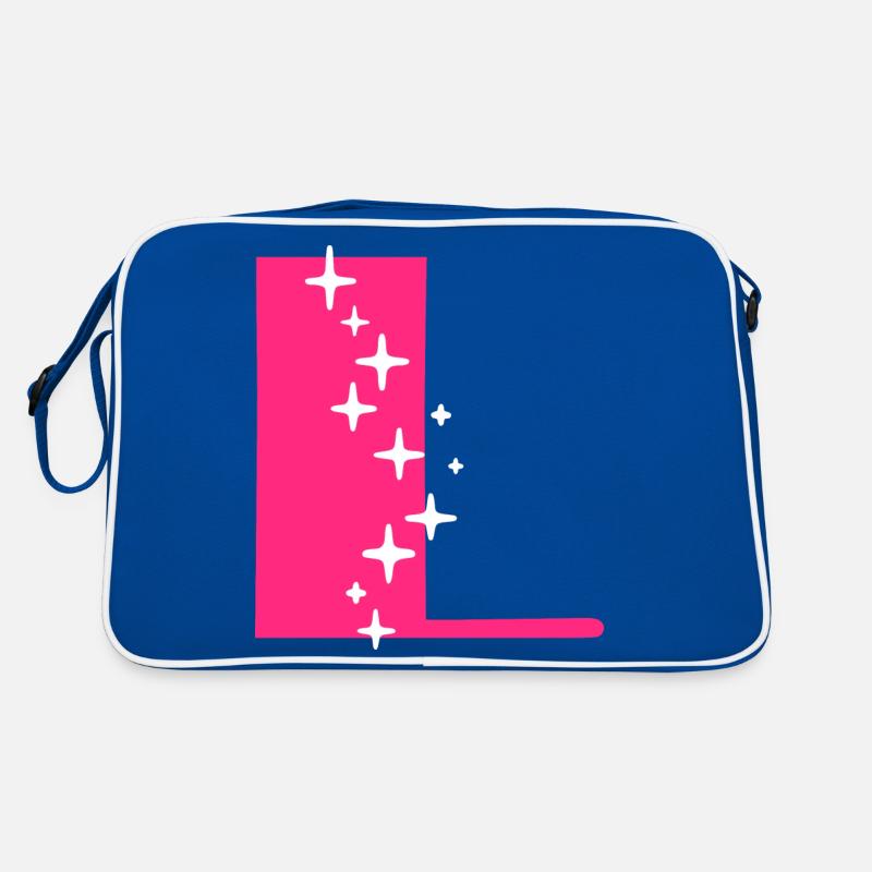 Buchstabe L Glitzer Retro Tasche