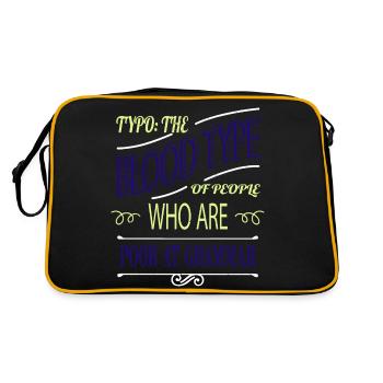 novel present blog birthday bmx happy awesome - Retro Bag - black/gold - Back